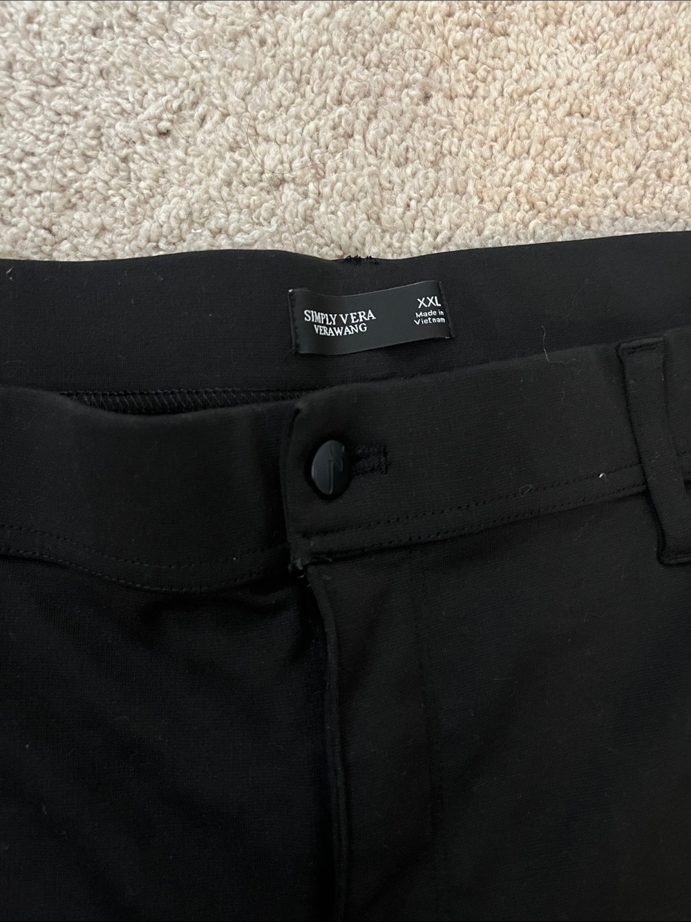 Simply Vera Classic Black Dress Pants - Picture 2 of 4